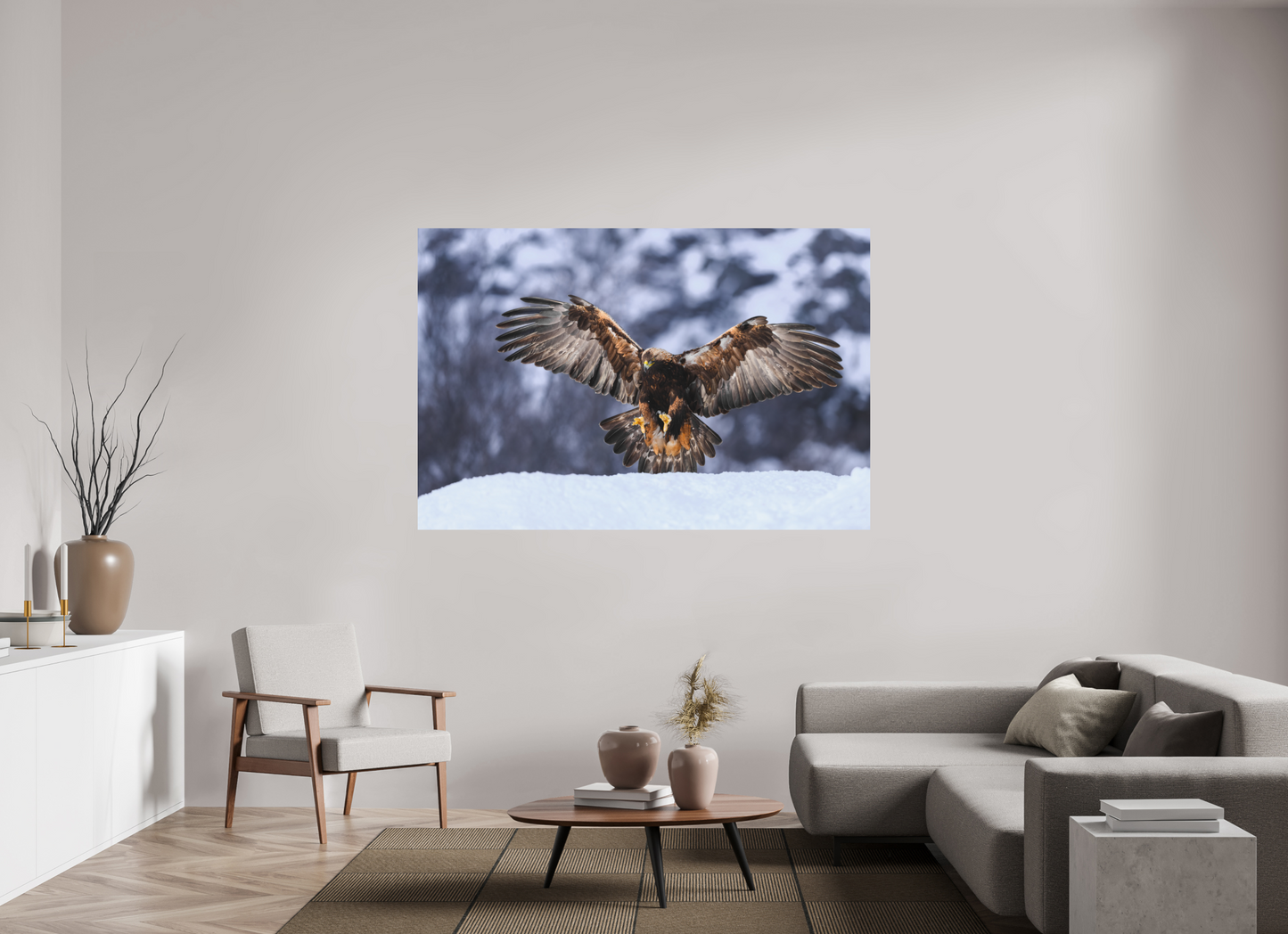 Golden eagle in for landing