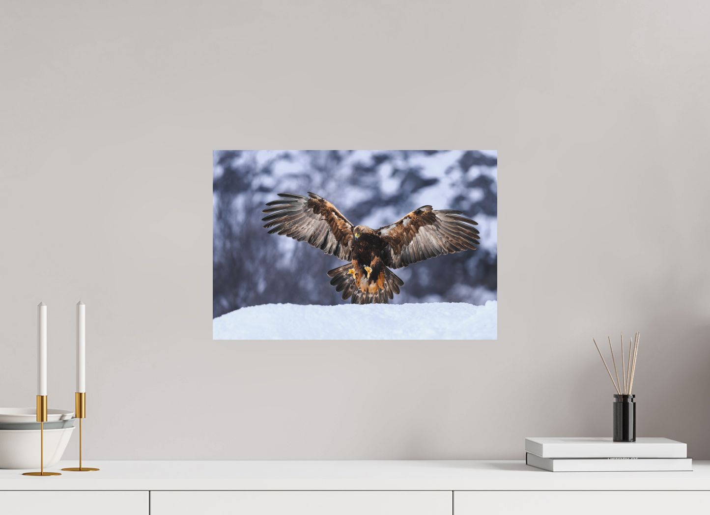 Golden eagle in for landing