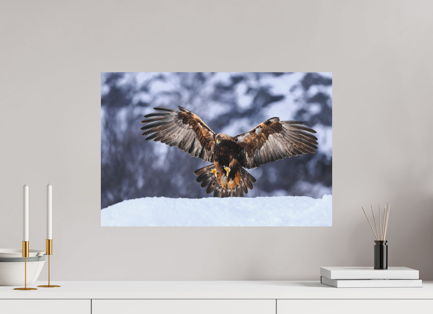 Golden eagle in for landing