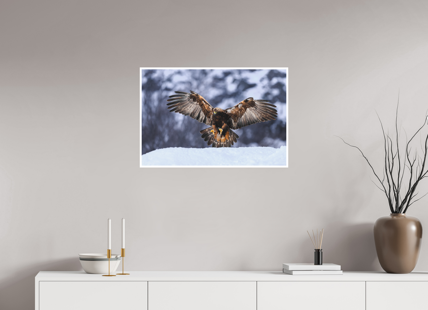 Golden eagle in for landing