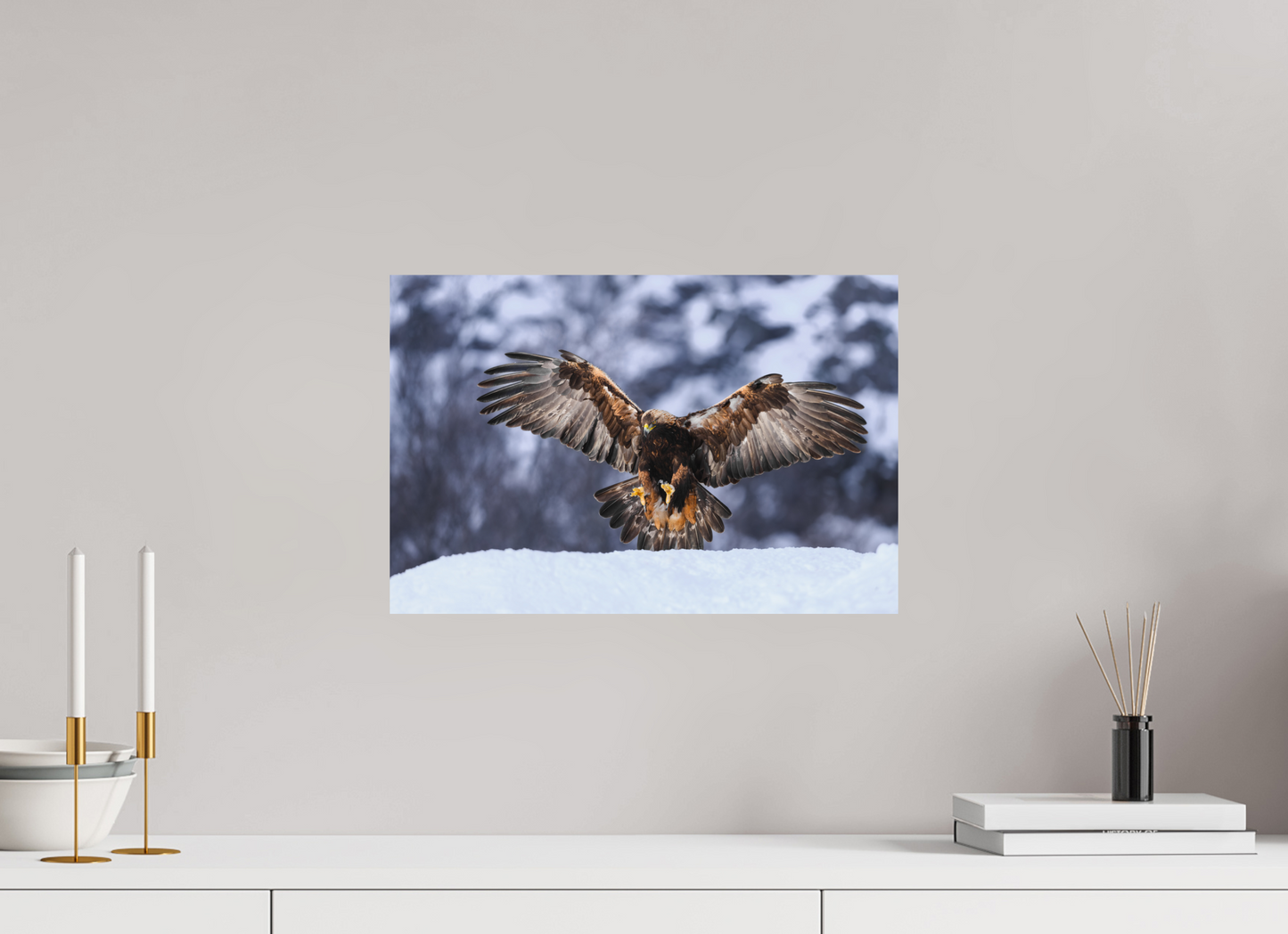 Golden eagle in for landing