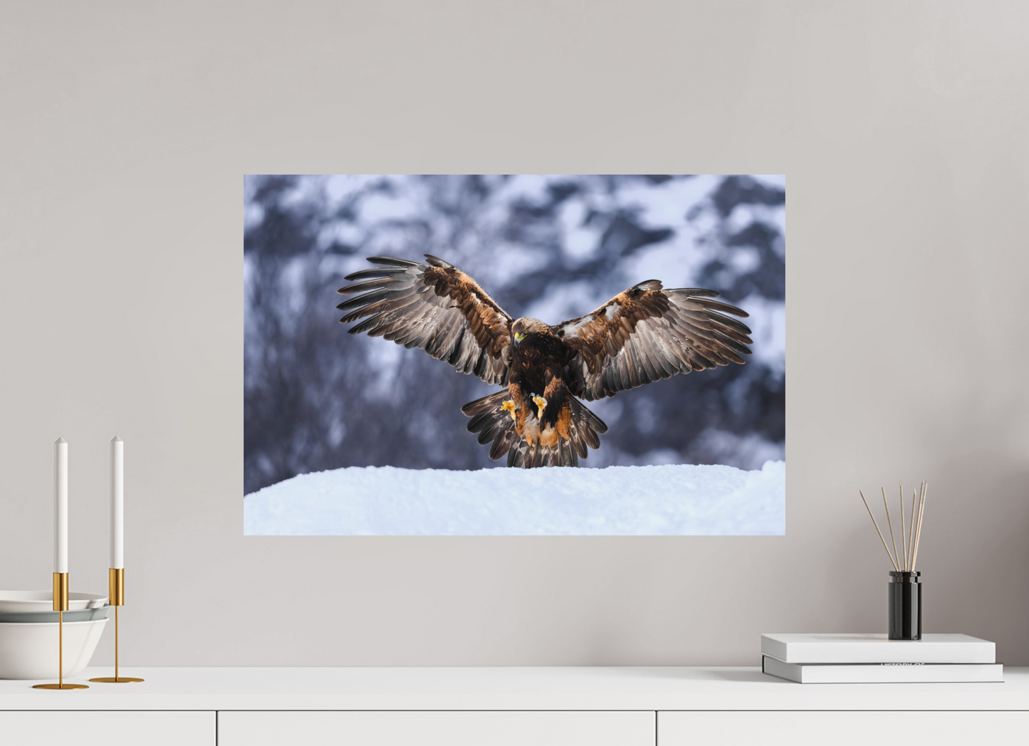 Golden eagle in for landing