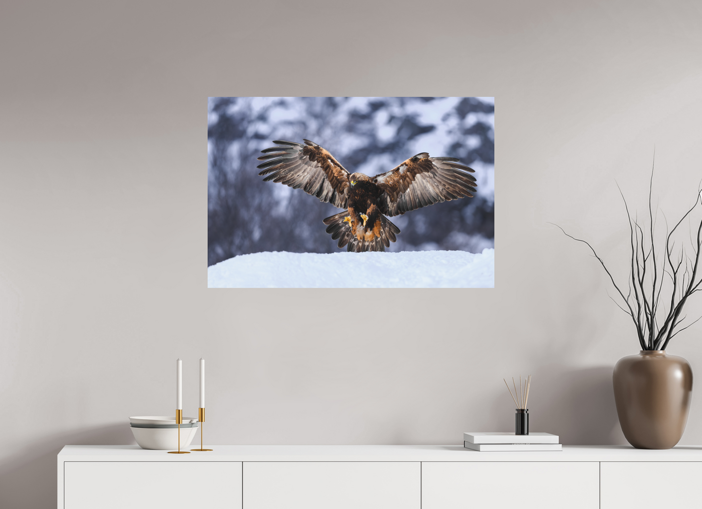 Golden eagle in for landing