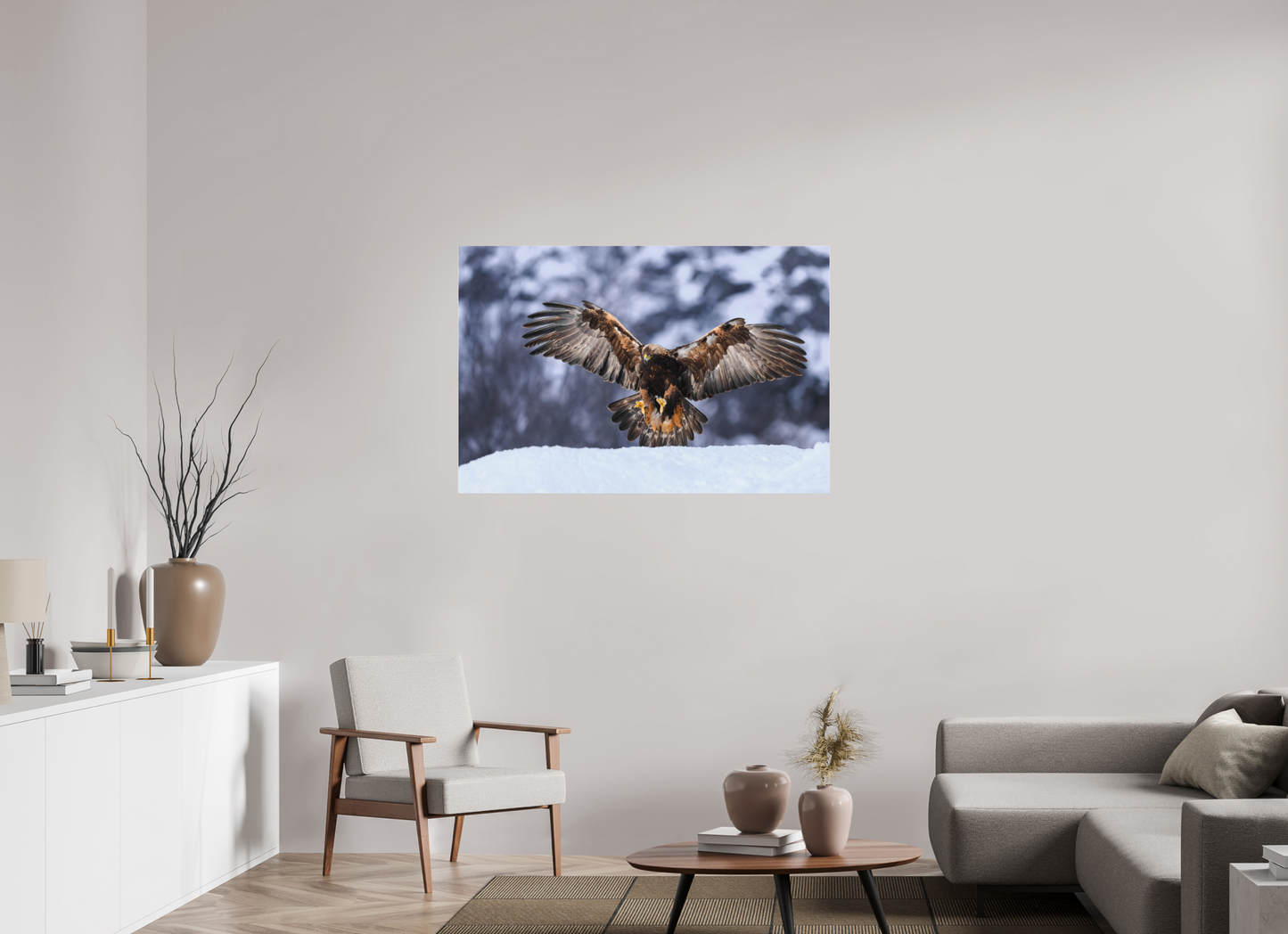 Golden eagle in for landing