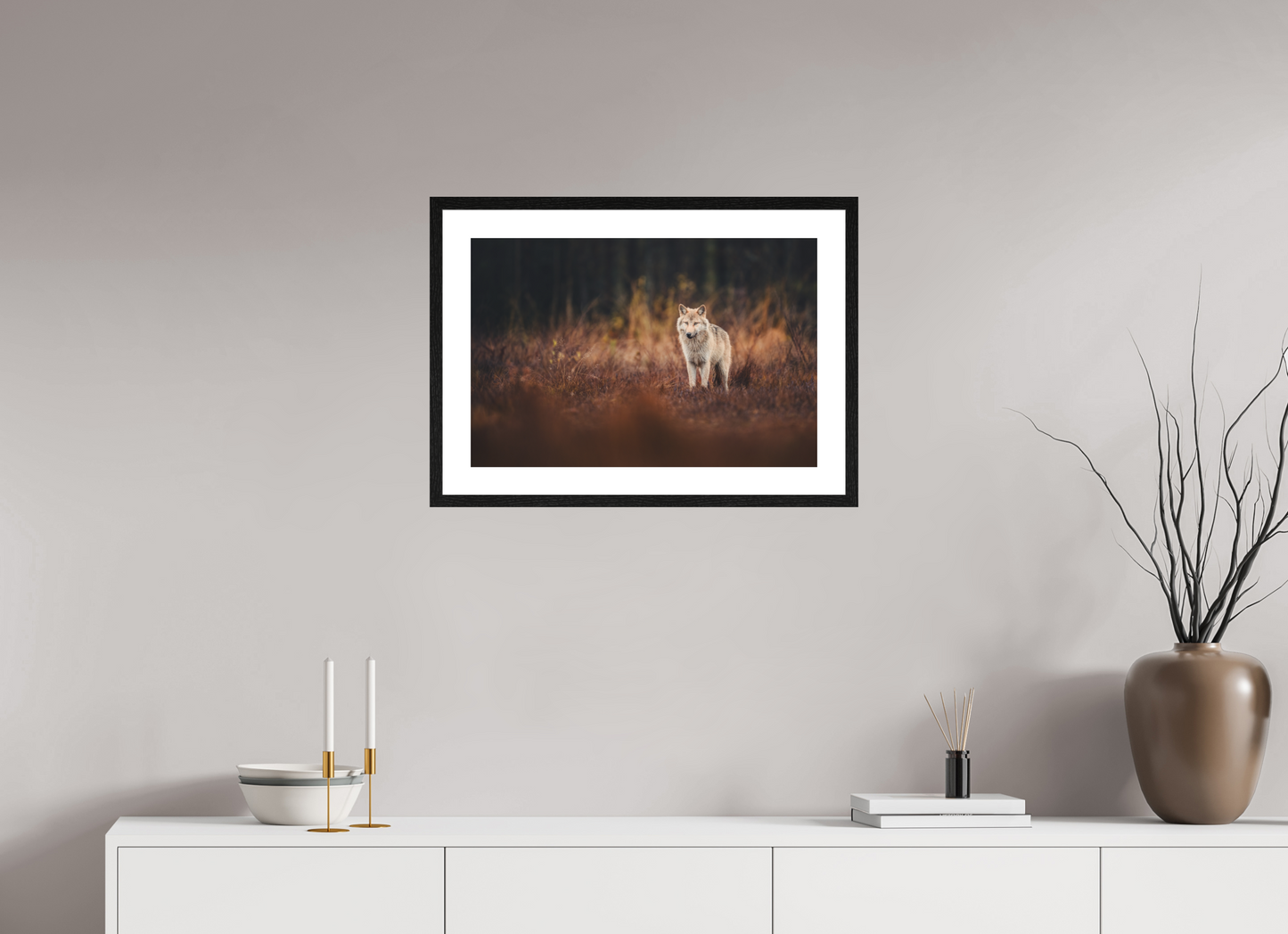 Wolf in autumn surroundings