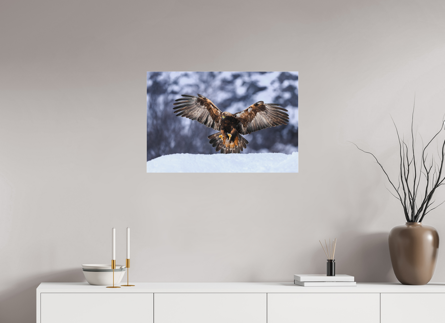 Golden eagle in for landing