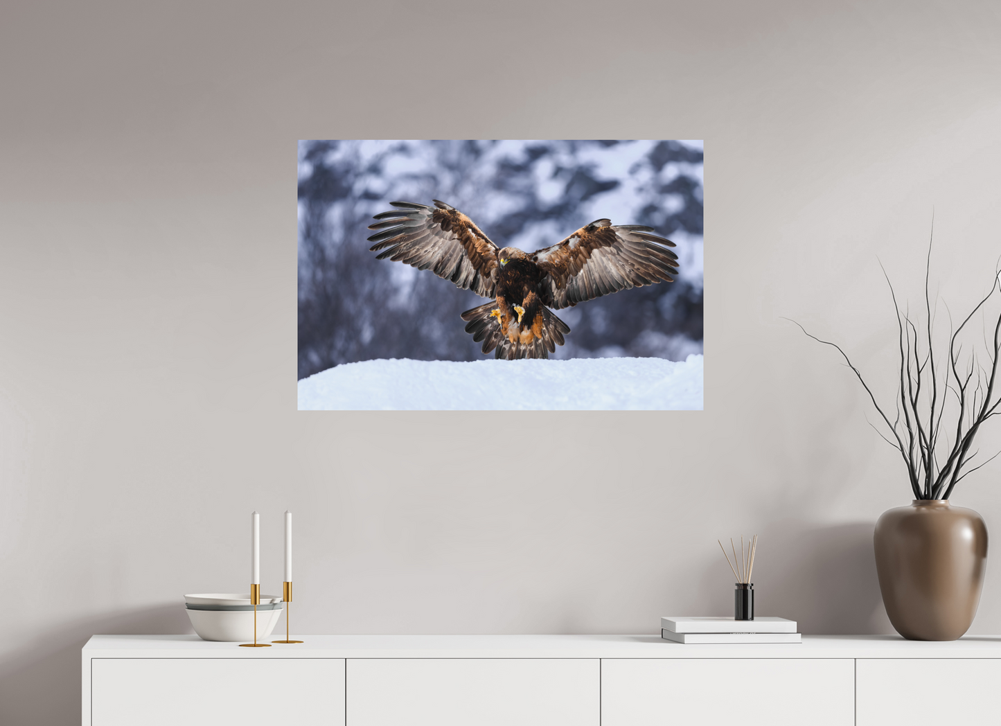 Golden eagle in for landing