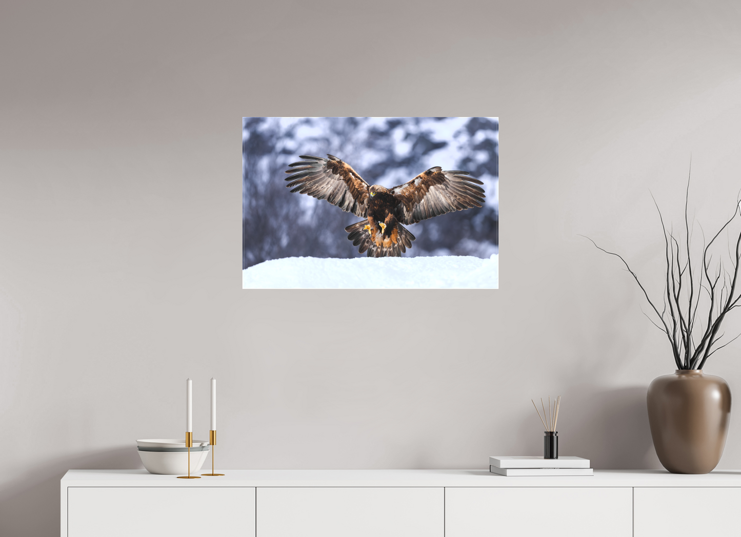 Golden eagle in for landing