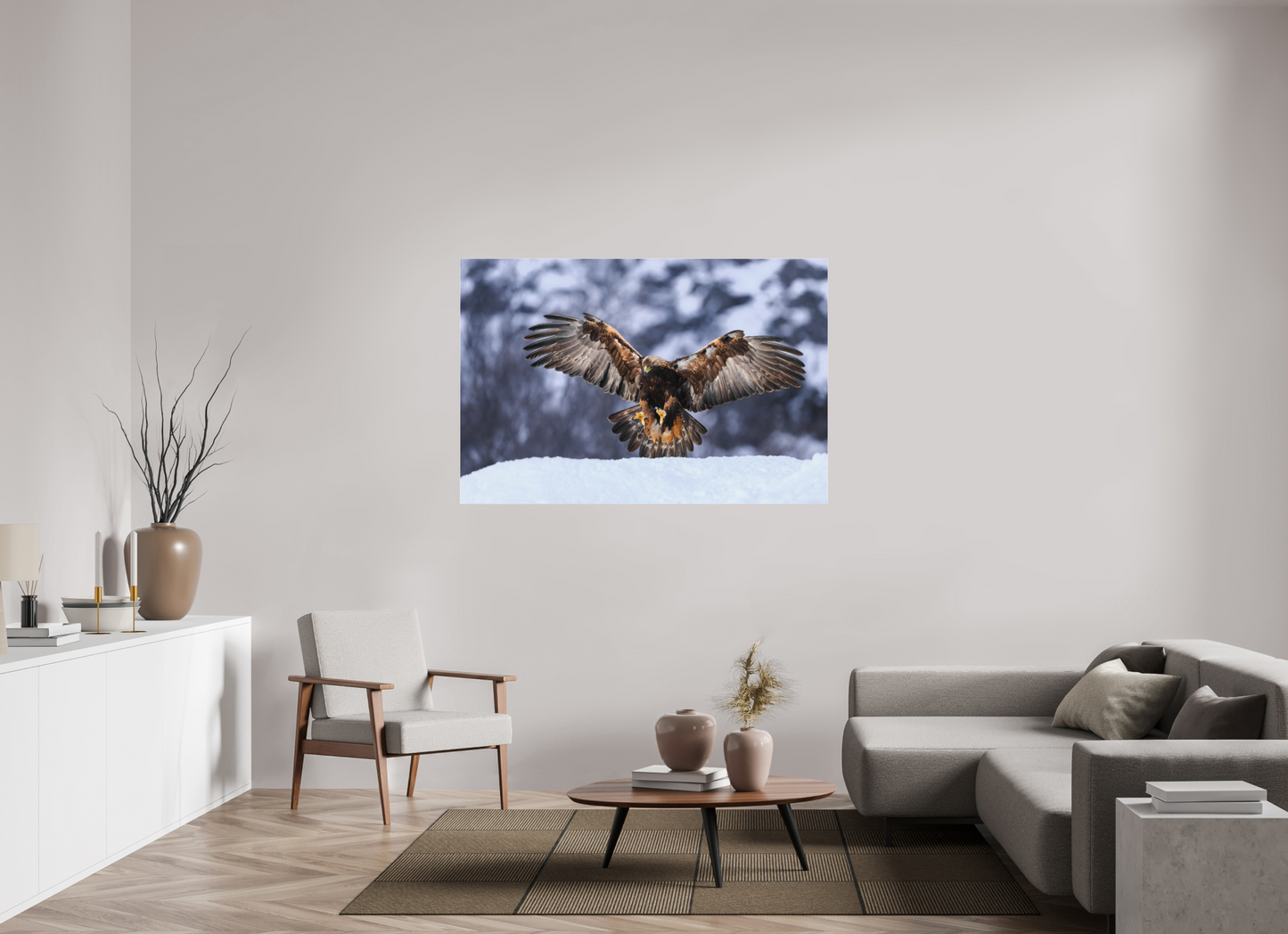Golden eagle in for landing