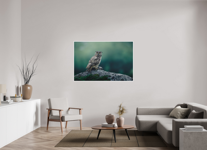 Eagle owl with its prey