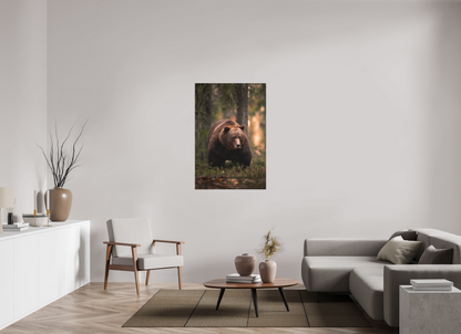 Bear in the evening forest
